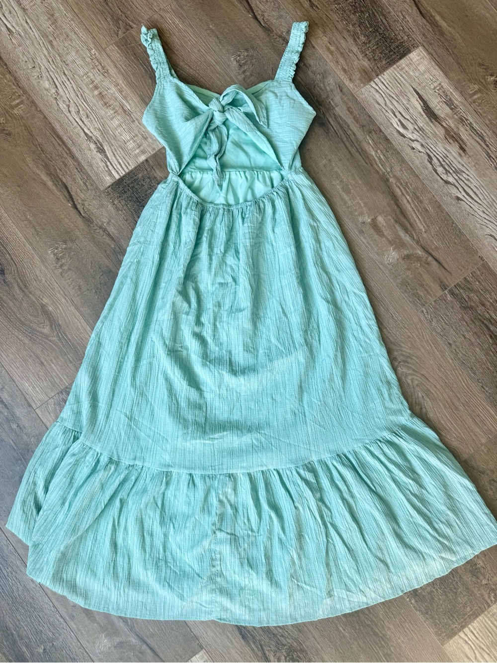 Altar'd State Mint Green Tie-Back Maxi Dress